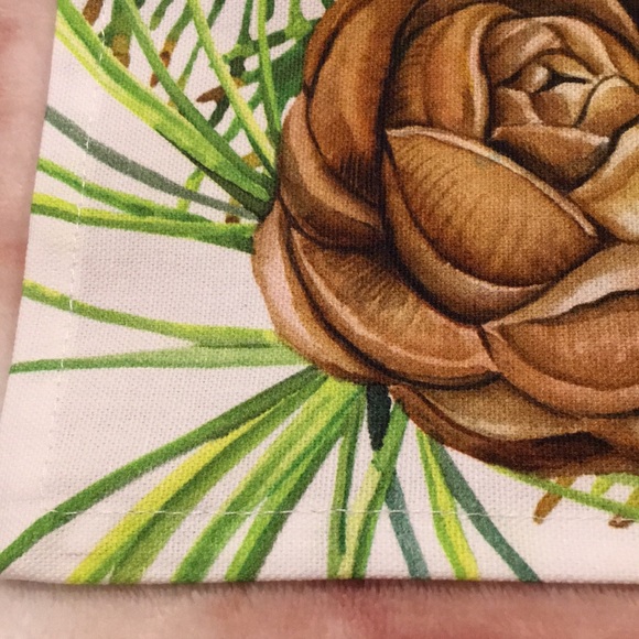 Michel Design Works Winter Pine Botanical Floral Cotton Kitchen Towel NWT - Picture 7 of 16